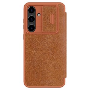 Nillkin Qin Pro Leather Case puzdro na Samsung Galaxy S24 FE – hnedé KF2333583
