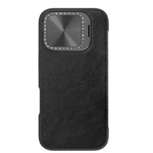 Nillkin Qin Prop Leather kryt na iPhone 16 Pro – čierny KF2334091