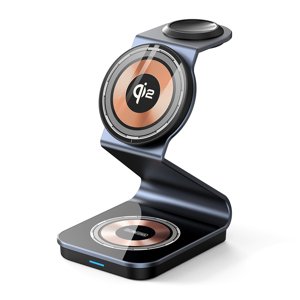 Duzzona – Nabíjacia stanica W21 (Type-C), pre iPhone (15W), AirPods (3W), Apple Watch (2,5W), kábel Type-C (1 m) – priehľadná KF2334901