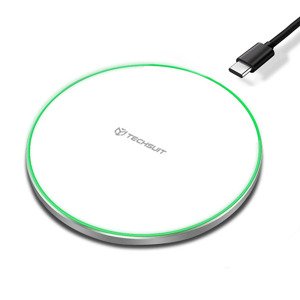 Techsuit Bezdrôtová Nabíjačka Premium (CHWR031) - RGB Farby, 15W - Biela KF2335373