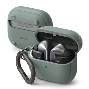 Ringke Ochranné Puzdro Onyx Magnetic - pre Samsung Galaxy Buds 3 / 3 Pro, Protišmyková Textúra, Otvor pre Karabínu - Šalviová Zelená KF2335872