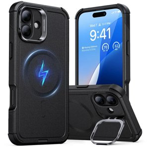 ESR Cyber Armor Kickstand puzdro pre iPhone 16 – čierne KF2335907