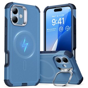 ESR Cyber Armor Kickstand puzdro pre iPhone 16 – modré KF2335914