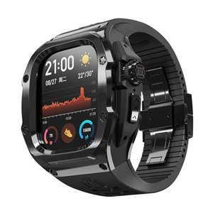 ShellBox Vodotesné Ochranné Puzdro IP68 s Remienkom - Apple Watch Ultra / Ultra 2 - Čierne KF2336949