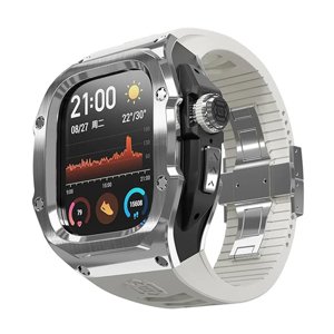 ShellBox Vodotesné Ochranné Puzdro IP68 s Remienkom - Apple Watch Ultra / Ultra 2 - Strieborné KF2336950