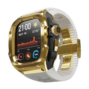 ShellBox Vodotesné Ochranné Puzdro IP68 s Remienkom - Apple Watch Ultra / Ultra 2 - Zlaté KF2336951