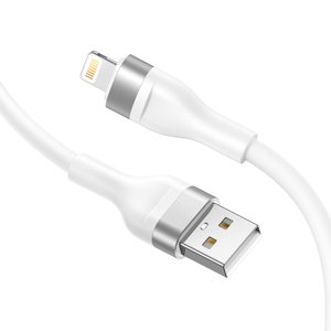 Lito – dátový kábel USB na Lightning, rýchle nabíjanie 2,4 A, bez zamotania, 1,2 m – biely KF2336991