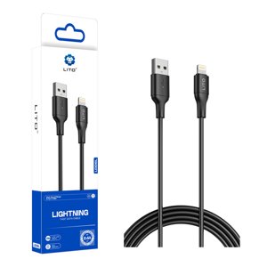 Lito – dátový kábel USB na Lightning, PVC, 1 m – čierny KF2338100