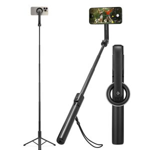 Spigen Selfie Stick (S580W) - Kompatibilný s MagSafe, s tripodom, stabilný, Bluetooth, pre iOS a Android - Čierna KF2338310