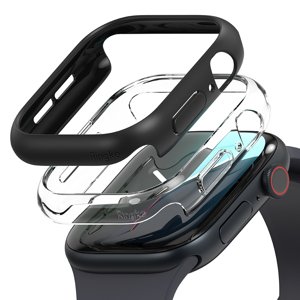 Ringke - Slim puzdro (2 ks) pre Apple Watch 10 42 mm – priehľadné / matne čierne KF2338341
