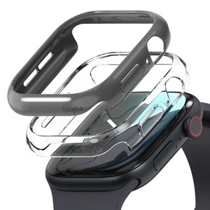 Ringke - Slim puzdro (2 ks) pre Apple Watch 10 42 mm – priehľadné / tmavosivé KF2338343