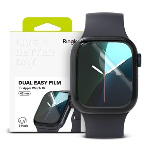 Ringke Dual Easy Film (3-pack) – Ochranná fólia na Apple Watch 10 (42mm) – Číra KF2338344