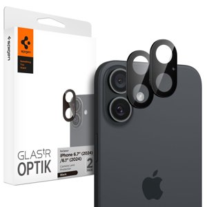 Spigen Optik.tR Camera Glass (2 ks) (ochranné sklo kamery) pre iPhone 16 / iPhone 16 Plus – čierne KF2339027