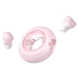 Vention Tiny T17 bezdrôtové slúchadlá – USB-C, Bluetooth 5.3, TWS, dotykové ovládanie, IPX4, Hi-Fi – ružové KF2339649