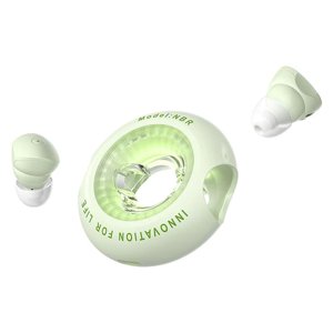 Vention Tiny T17 bezdrôtové slúchadlá – USB-C, Bluetooth 5.3, TWS, dotykové ovládanie, IPX4, Hi-Fi – zelené KF2339651