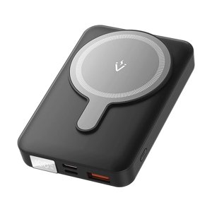 Vention FHTB0 magnetická bezdrôtová powerbanka – 2× USB-C, USB, Lightning, rýchlonabíjanie, 22.5W, 10000mAh – čierna KF2339689