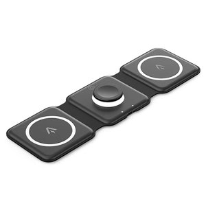 Vention FGGB0 bezdrôtová nabíjačka – 15W, 3v1, MagSafe podložka, nočné LED svetlo, silný magnet – čierna KF2340423