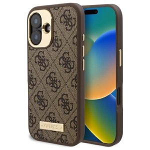 Guess pevný kryt 4G s logom a MagSafe na iPhone 16 Plus (GUHMP16MU4GPRW) - hnedý KF2340426