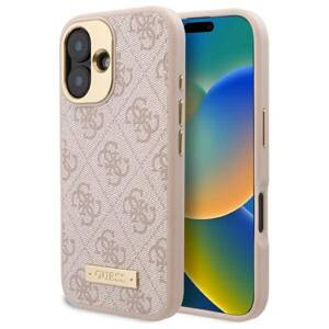 Guess pevný kryt 4G s logom a MagSafe na iPhone 16 (GUHMP16SU4GPRP) - ružový KF2340447