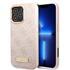 Guess pevný kryt 4G s logom a MagSafe na iPhone 16 Pro Max (GUHMP16XU4GPRP) - ružový KF2340451