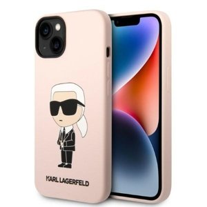 Karl Lagerfeld silikónový obal MagSafe (KLHMP14SSNIKBCP) - iPhone 14 - Ružový Ikonik KF2340714