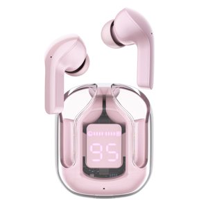 Acefast bezdrôtové slúchadlá T6 – Bluetooth 5.3, USB-C, ENC, IPX4, LED displej, 500 mAh, Pink Lotus KF2341277