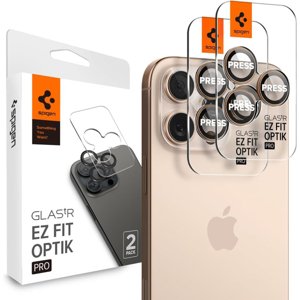 Spigen Optik.tR EZ Fit Pro Camera Glass (2 ks) (ochranné sklo kamery) pre iPhone 16 Pro – pieskový titan (Desert Titanium) KF2341411