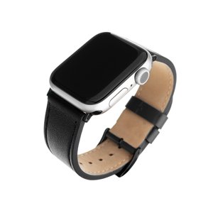 Fixed Leather Strap 32mm – kožený remienok pre Apple Watch 1–10/SE/SE 2 (38/40/41/42mm) – čierny KF2341610