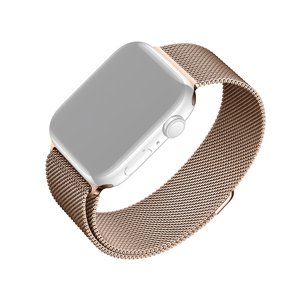 Fixed Mesh Strap 32mm – oceľový remienok pre Apple Watch 1–10/SE/SE 2 (38/40/41/42mm) – ružovo-zlatý KF2341635