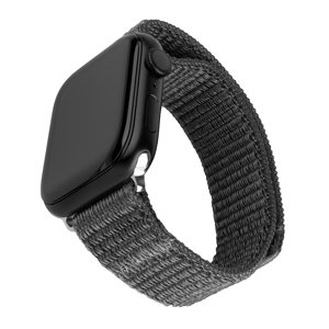 Fixed Nylon Sporty Strap 35mm – nylonový športový remienok pre Apple Watch 1–10/SE/SE 2/Ultra/Ultra 2 (42/44/45/46/49mm) – tmavosivý KF2341689
