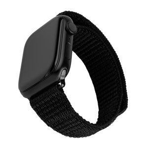 Fixed Nylon Sporty Strap 32mm – nylonový športový remienok pre Apple Watch 1–10/SE/SE 2 (38/40/41/42mm) – čierny KF2341690