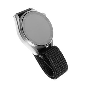 Fixed - Nylonový remienok 22 mm - Huawei Watch GT 2 (46 mm)/GT 2 Pro/GT 3 Pro (46 mm)/Ultimate, Xiaomi Watch S1 - reflexný čierny KF2341717