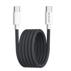 Techsuit - Dátový kábel pre Apple, Android a USB-C, superrýchle nabíjanie PD60W, flexibilný, odolný, 1 m - čierny KF2342060