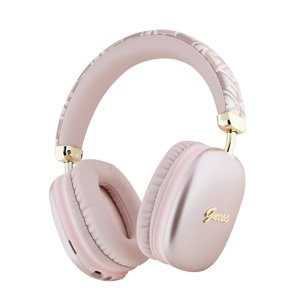 Guess Wireless Headphones GCUBE Metallic Script Logo bezdrôtové slúchadlá (GUBHK1GCTCSP) - Over-ear, Bluetooth 5.3, 400mAh - Ružové KF2342496