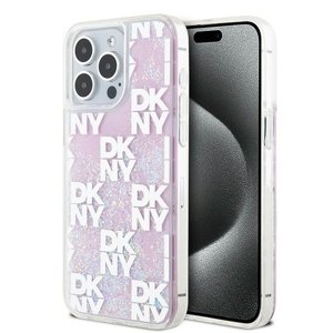 DKNY tvrdý obal s tekutými trblietkami Multilogo (DKHCP15XLCPEPP) - iPhone 15 Pro Max - Ružový KF2342632