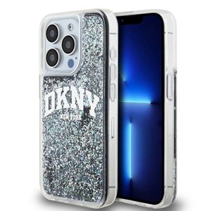 DKNY pevný trblietavý kryt na iPhone 15 Pro s veľkým logom (DKHCP15LLBNAEK) - čierny KF2342648