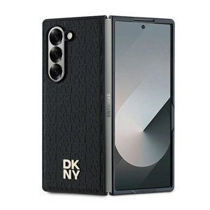DKNY kožený obal s opakovaným vzorom Stack Logo (DKHMZFD6PSHRPSK) - Samsung Galaxy Z Fold6 - Čierny KF2342657