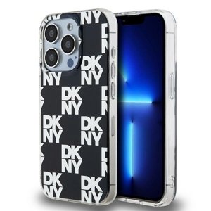 DKNY obal IML Šachovnicový vzor (DKHCP15LHDLCEK) - iPhone 15 Pro - Čierny KF2342666