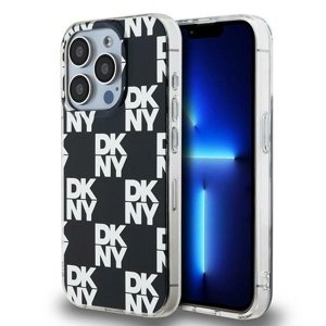 DKNY Kryt IML Checkered Mono Pattern pre iPhone 15 Pro Max – čierny KF2342668