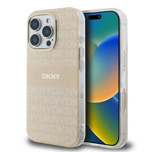 DKNY tvrdý obal Textúrovaný vzor s pruhom MagSafe (DKHMP16XHRHSEP) - iPhone 16 Pro Max - Ružový KF2342703
