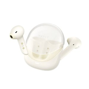 Havit herné bezdrôtové slúchadlá Modern Buds (TW974) – TWS, Bluetooth 5.3, mikrofón, ENC, USB-C, 400mAh, béžové KF2343591