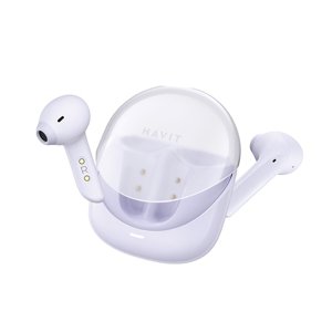 Havit herné bezdrôtové slúchadlá Modern Buds (TW974) – TWS, Bluetooth 5.3, mikrofón, ENC, USB-C, 400mAh, fialové KF2343593