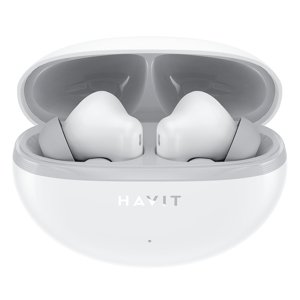 Havit bezdrôtové slúchadlá (TW986) – TWS, Bluetooth 5.4, mikrofón, ENC, USB-C, 400mAh, biele KF2343767