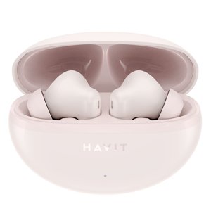Havit bezdrôtové slúchadlá (TW986) – TWS, Bluetooth 5.4, mikrofón, ENC, USB-C, 400mAh, ružové KF2343768