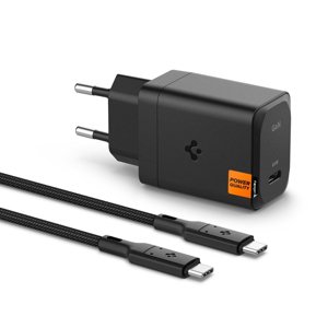Spigen Arcstation Pro sieťová nabíjačka (651) – USB-C, kábel 2m, Super Fast Charging, GaN, 65W – čierna KF2344040
