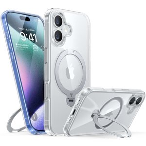 Torras – Ostand Spin MagSafe puzdro pre iPhone 16 Plus – priehľadné KF2344155