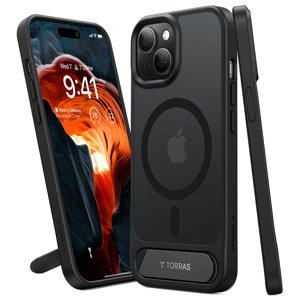 Torras – Pstand kryt so stojanom pre iPhone 15 Plus – čierny KF2344186
