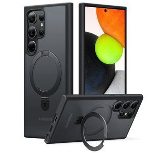 Torras – Ostand Series – kryt so stojanom pre Samsung Galaxy S24 Ultra – čierny KF2344225
