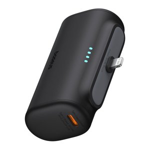 Baseus – powerbanka, kompaktná, Lightning, 20 W, 5000 mAh, kábel USB-C – čierna KF2344302