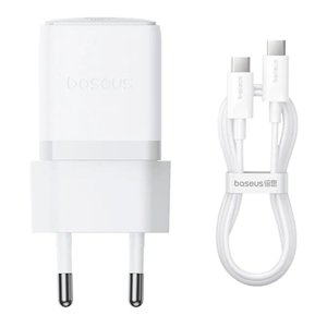 Baseus nabíjačka Palm (P10111605213-01) – USB-C, PD 30 W, 5 V/3 A, USB-C kábel 1 m, Moon White KF2344370